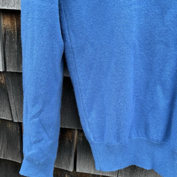 Belford 100% Cashmere Sweater Cardigan Small Blue Hong Kong - Picture 8 of 9
